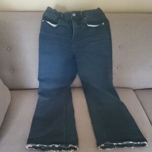 Good American Jeans Women's Size 6 Dark Blue Denim Good Legs Crop Mini Boot